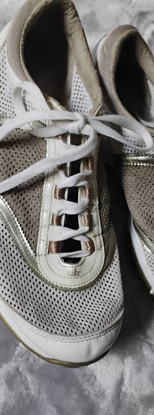 Nike Golf Air Brassie Power Channel White Gold Shoes Sz 8.5